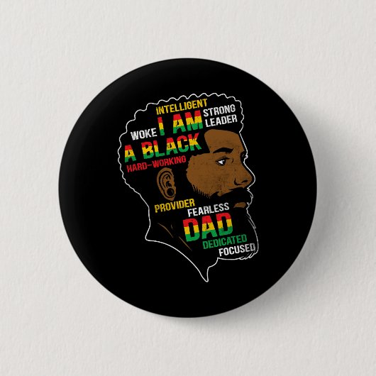 Juneteenth is mijn zwarte vader op Onafhankelijkhe Ronde Button 5,7 Cm (Voorkant)