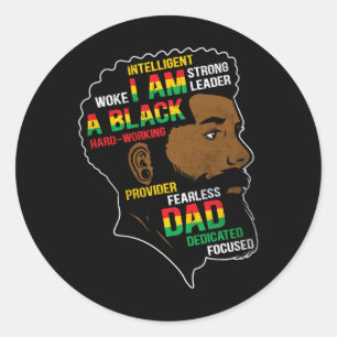 Juneteenth is mijn zwarte vader op Onafhankelijkhe Ronde Sticker