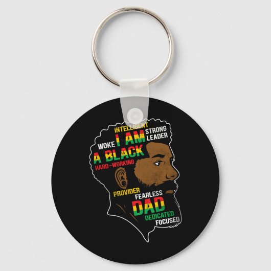Juneteenth is mijn zwarte vader op Onafhankelijkhe Sleutelhanger (Voorkant)