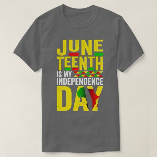 Juneteenth Is My Independence Day 1865 African Ame T-shirt (Design voorkant)