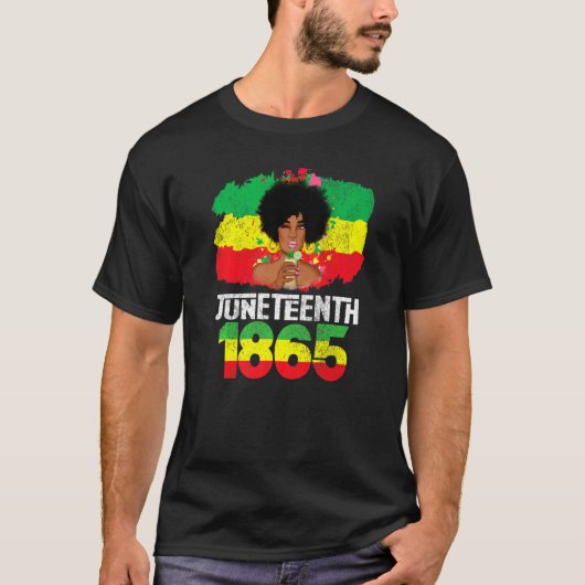Juneteenth Is My Independence Day Black Women Blac T-shirt (Voorkant)