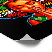 Juneteenth is onafhankelijkheidsdag 4 juli zwart poster (Hoek)