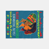 Juneteenth is onafhankelijkheidsdag geloof bereike fleece deken (Voorkant (Horizontaal))