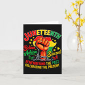 Juneteenth is onafhankelijkheidsdag geloof bereike kaart (Gele Bloem)
