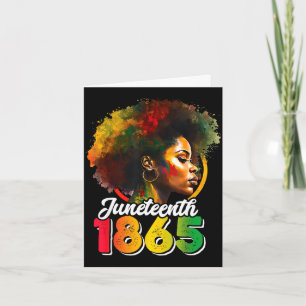 Juneteenth is onafhankelijkheidsdag shirt dames zw kaart