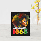 Juneteenth is onafhankelijkheidsdag shirt dames zw kaart (Gele Bloem)