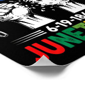 Juneteenth is onafhankelijkheidsdag zwart geschied poster (Hoek)