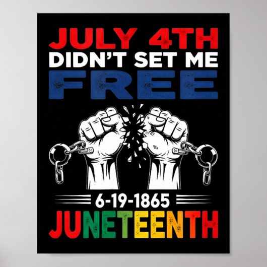 Juneteenth is onafhankelijkheidsdag zwart geschied poster (Voorkant)