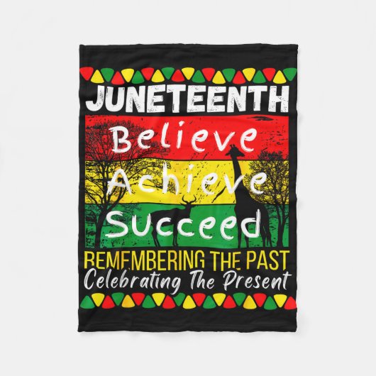 Juneteenth is onafhankelijkheidsdag zwarte trots m fleece deken (Voorkant)