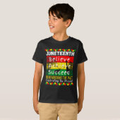 Juneteenth is onafhankelijkheidsdag zwarte trots m t-shirt (Voorkant volledig)
