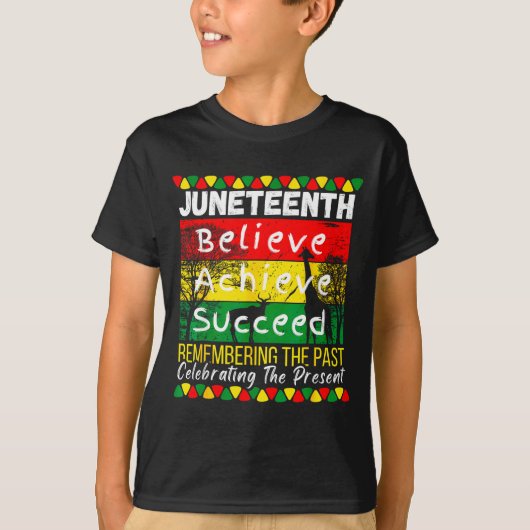 Juneteenth is onafhankelijkheidsdag zwarte trots m t-shirt (Voorkant)
