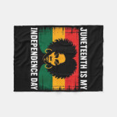 Juneteenth is onafhankelijkheidsdag zwarte vrouw a fleece deken (Voorkant (Horizontaal))