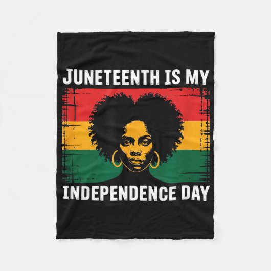 Juneteenth is onafhankelijkheidsdag zwarte vrouw a fleece deken (Voorkant)