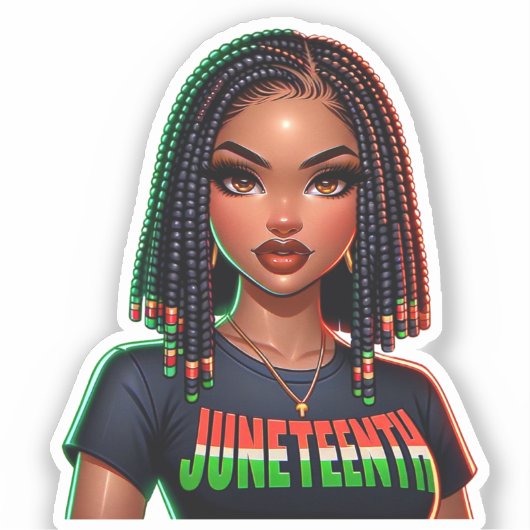 Juneteenth Joy Sticker (Voorkant)