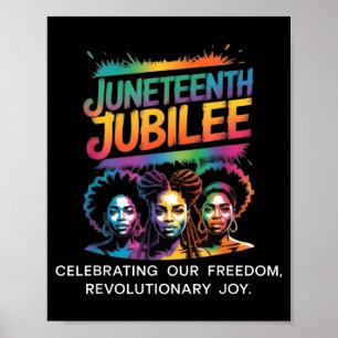 Juneteenth jubileum vrijheidsdag Afro-Amerikaans Poster