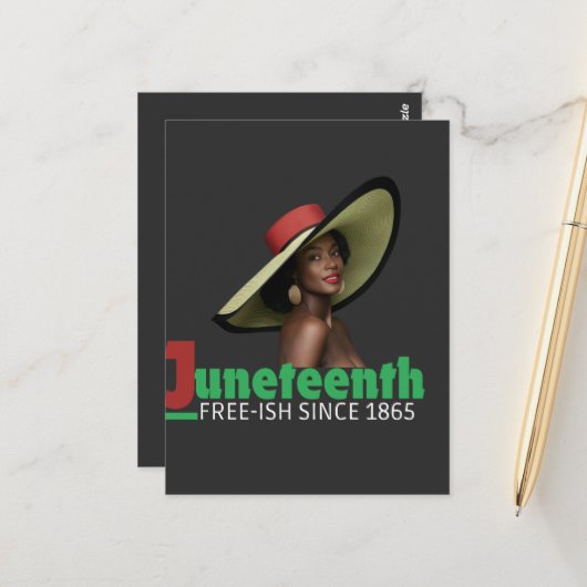 Juneteenth June 19, 1865 - Historical Commemoratio Briefkaart (Voorkant / Achterkant in situ)