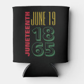 Juneteenth June 19 1865 Typografie Black History Blikjeskoeler (Voorkant)