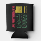 Juneteenth June 19 1865 Typografie Black History Blikjeskoeler (Achterkant)