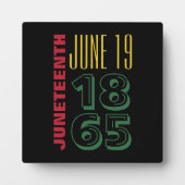 Juneteenth June 19 1865 Typografie Black History Fotoplaat (Voorkant)