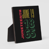 Juneteenth June 19 1865 Typografie Black History Fotoplaat (Voorkant)