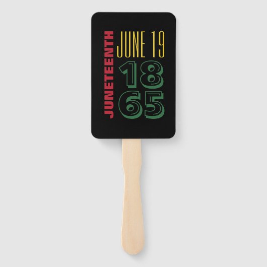 Juneteenth June 19 1865 Typografie Black History Handwaaier (Achterkant)