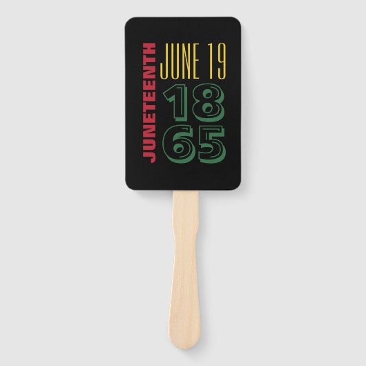 Juneteenth June 19 1865 Typografie Black History Handwaaier (Voorkant)