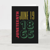 Juneteenth June 19 1865 Typografie Black History Kaart (Voorkant)