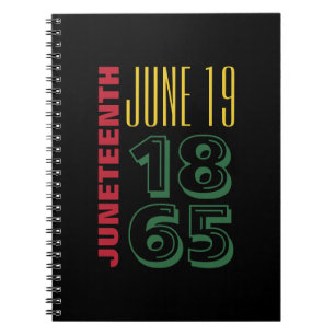 Juneteenth June 19 1865 Typografie Black History Notitieboek