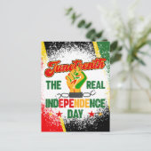 Juneteenth Juni 19 1865 zwarte koninginnen melanin Briefkaart (Staand voorkant)