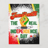 Juneteenth Juni 19 1865 zwarte koninginnen melanin Briefkaart (Voorkant)