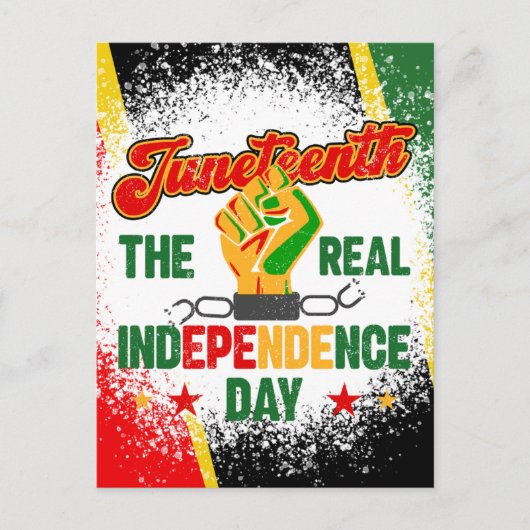 Juneteenth Juni 19 1865 zwarte koninginnen melanin Briefkaart (Voorkant)