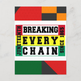 Juneteenth Juni 19 1865 zwarte koninginnen melanin Briefkaart