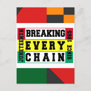 Juneteenth Juni 19 1865 zwarte koninginnen melanin Briefkaart