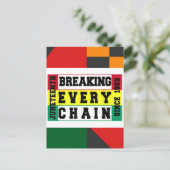 Juneteenth Juni 19 1865 zwarte koninginnen melanin Briefkaart (Staand voorkant)