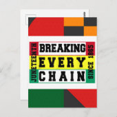 Juneteenth Juni 19 1865 zwarte koninginnen melanin Briefkaart (Voorkant / Achterkant)