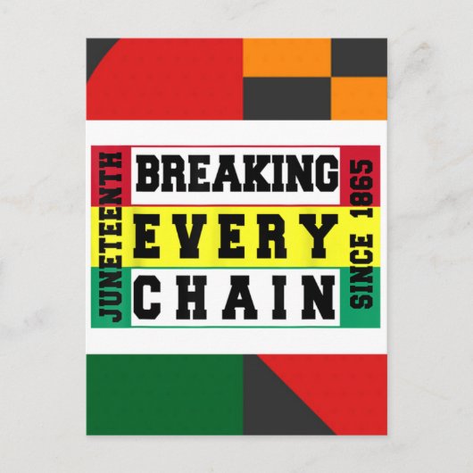 Juneteenth Juni 19 1865 zwarte koninginnen melanin Briefkaart (Voorkant)