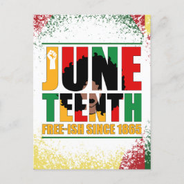 Juneteenth Juni 19 1865 zwarte koninginnen melanin Feestdagenkaart