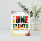 Juneteenth Juni 19 1865 zwarte koninginnen melanin Feestdagenkaart (Staand voorkant)