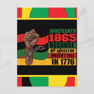 Juneteenth Juni 19 1865 zwarte koninginnen melanin Feestdagenkaart