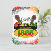 Juneteenth Juni 19 1865 zwarte koninginnen melanin Kaart (Staand voorkant)