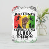 Juneteenth Juni 19 1865 zwarte koninginnen melanin Kaart (Staand voorkant)