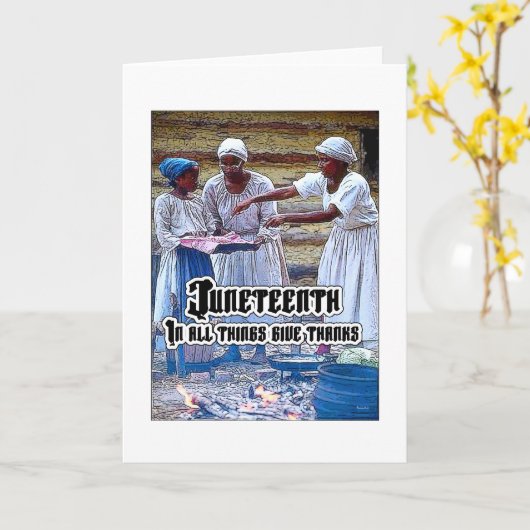 Juneteenth Kaart (Gele Bloem)