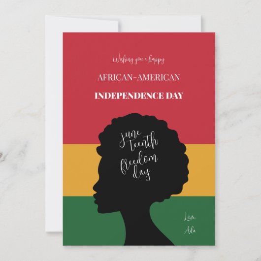 Juneteenth Kaart (Voorkant)