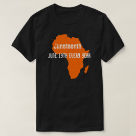 Juneteenth Kaart van Afrika T-shirt