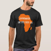 Juneteenth Kaart van Afrika T-shirt (Voorkant)