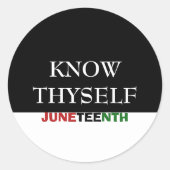 Juneteenth KEN JEZELF Ronde Sticker (Voorkant)