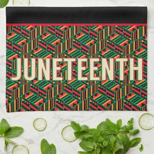 Juneteenth keukenhanddoek (Gevouwen)