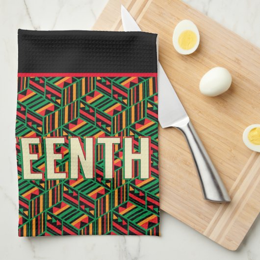 Juneteenth keukenhanddoek (Quarter Fold)