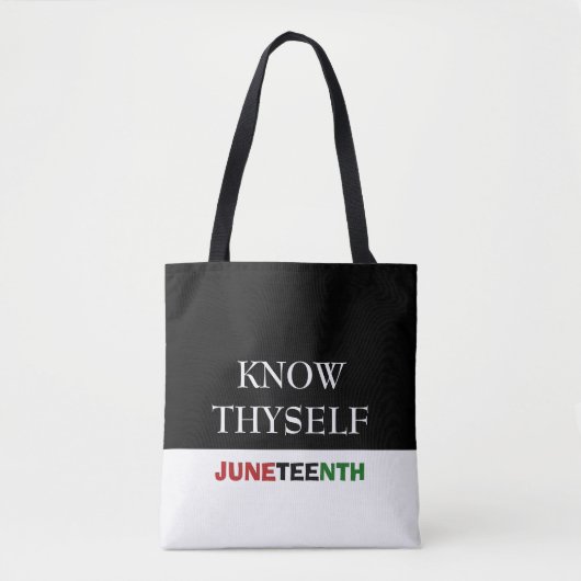 JUNETEENTH Know Thyself Tote Bag (Voorkant)