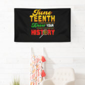 Juneteenth Know Your History Black Pride 1865 Spandoek (Insitu)